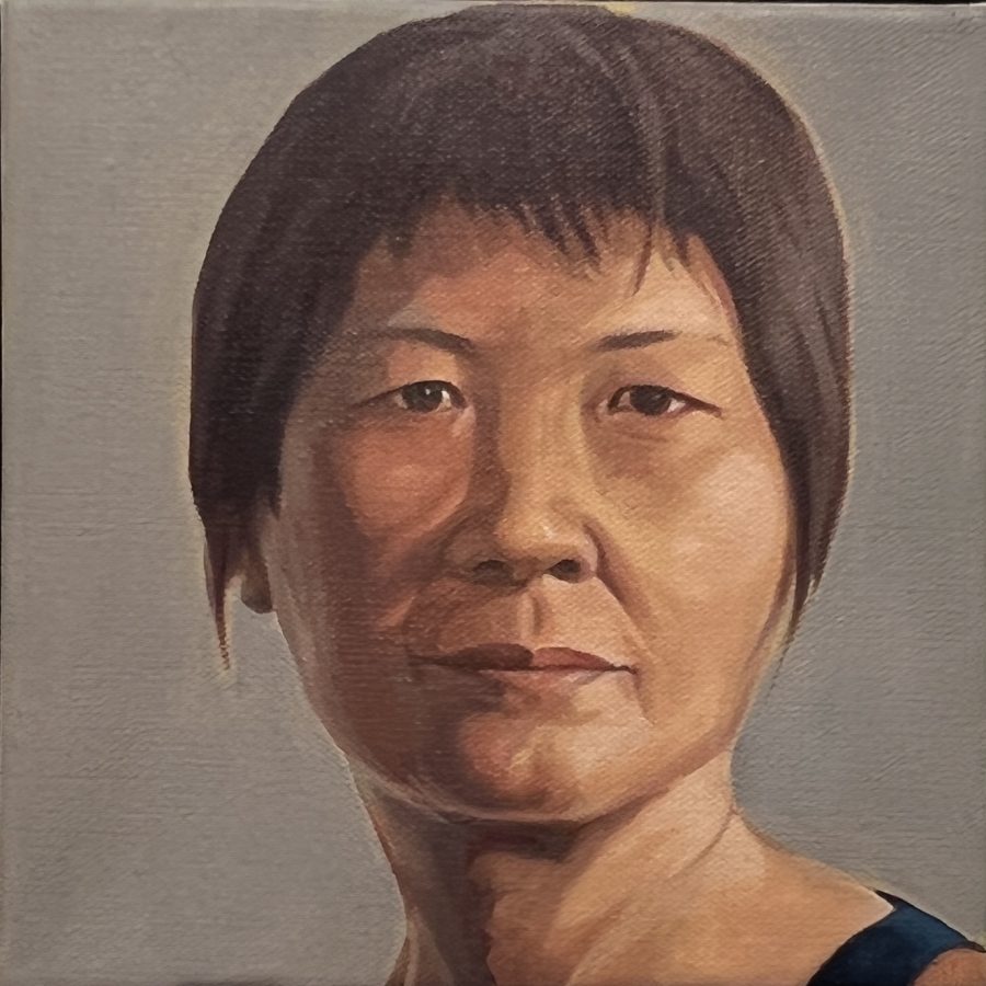 Mama, Oil on canvas, 8” x 8”, 2023.
